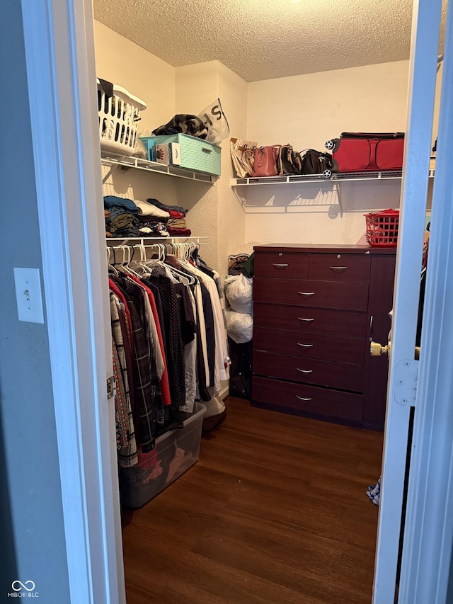 8113 Maple Stream Ln, Indianapolis, IN 46217 - spacious closet with dark wood-style floors