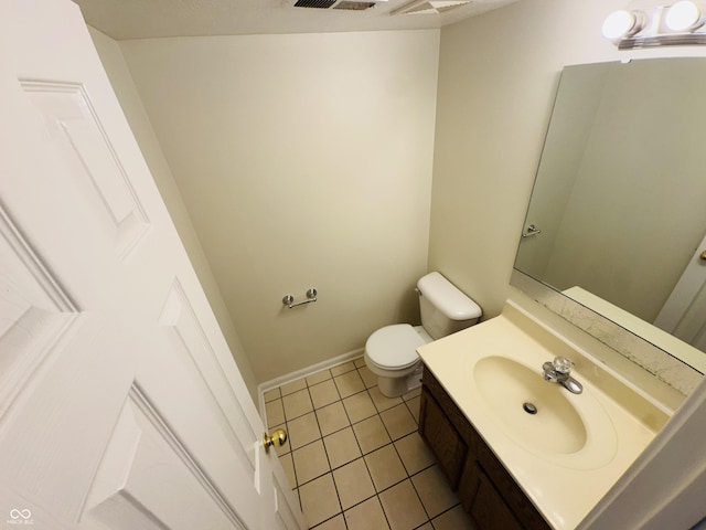 5938 Tybalt Ln, Indianapolis, IN 46254 - half bathroom with tile patterned floors and vanity