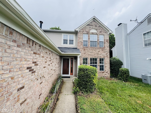 5938 Tybalt Ln, Indianapolis, IN 46254 - doorway to property with brick siding