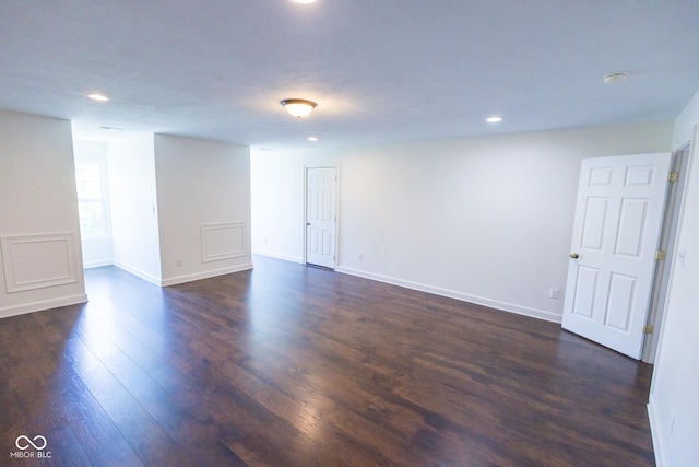 7493 W Lane Rd, Mccordsville, IN 46055 - spare room featuring recessed lighting, dark wood finished floors, and a smoke detector