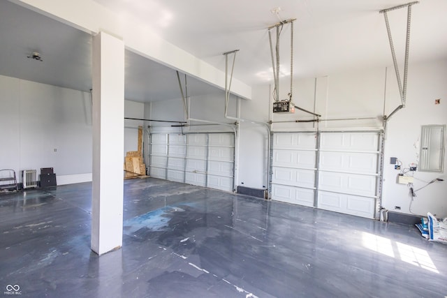 7493 W Lane Rd, Mccordsville, IN 46055 - garage with electric panel and a garage door opener