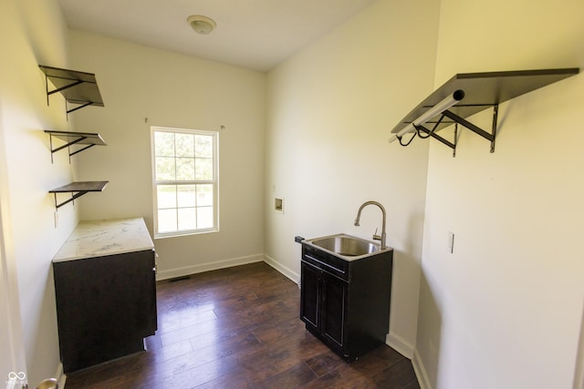 7493 W Lane Rd, Mccordsville, IN 46055 - laundry area with washer hookup and dark wood finished floors