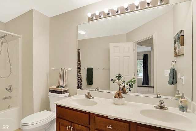 6050 Acorn Dr, Columbus, IN 47201 - full bathroom with double vanity and shower / bath combination