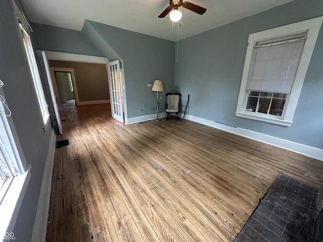 6100 Hodgin Rd, Richmond, IN 47374 - unfurnished room featuring ceiling fan and wood finished floors