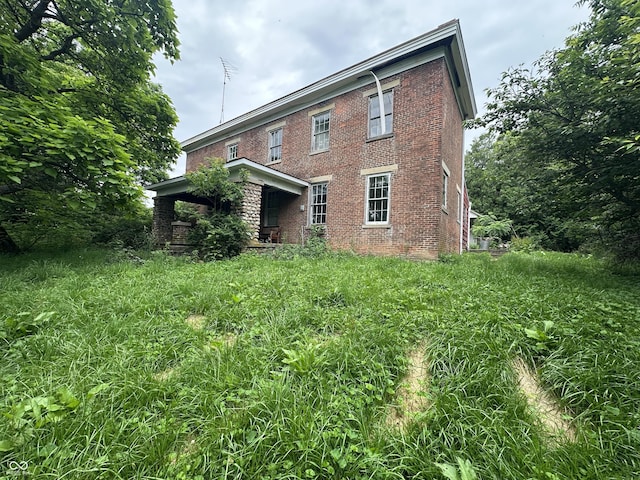 6100 Hodgin Rd, Richmond, IN 47374 - rear view of house featuring brick siding
