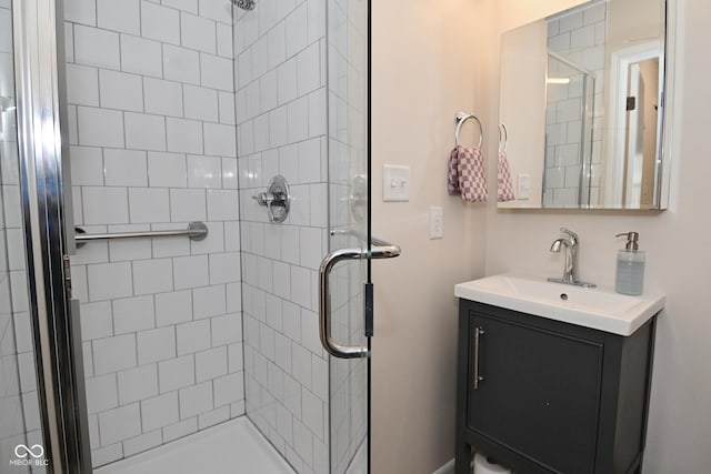 9477 Aberdare Dr N, Indianapolis, IN 46250 - full bathroom featuring a shower stall and vanity