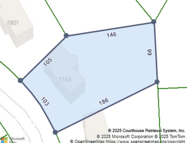 7743 Camelback Dr, Indianapolis, IN 46250 - map showing property parcels