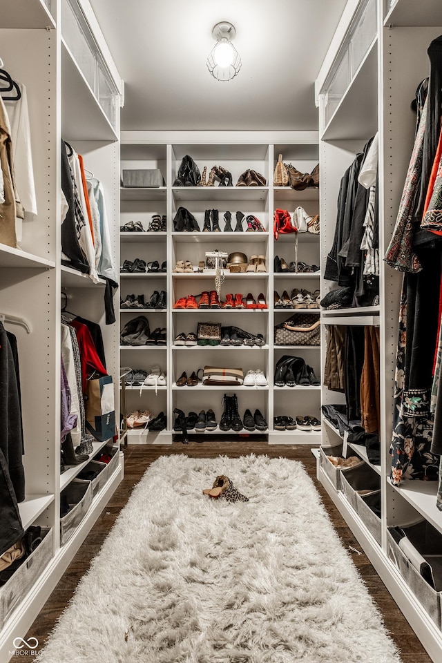7743 Camelback Dr, Indianapolis, IN 46250 - spacious closet with wood finished floors