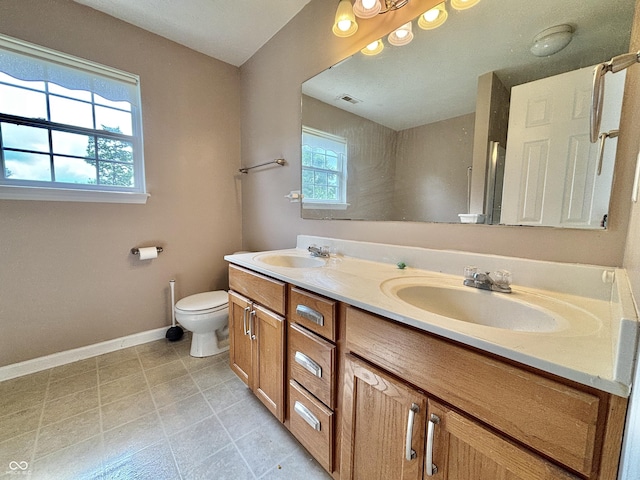 5571 Auburndale Dr, Bargersville, IN 46106 - full bath featuring double vanity and tile patterned floors