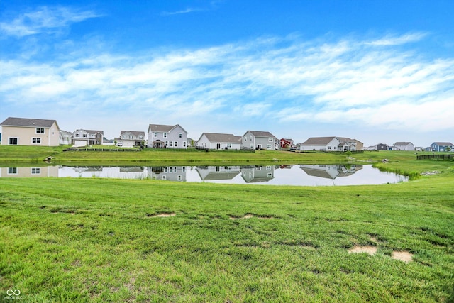 1571 N Creekwater Pass, Greenfield, IN 46140 - view of home's community featuring a residential view, a water view, and a yard