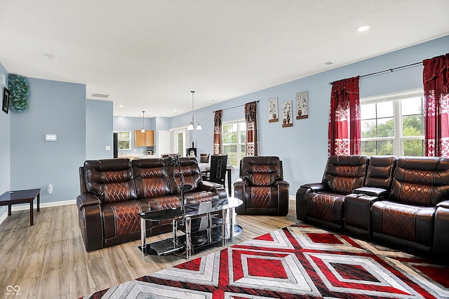 1571 N Creekwater Pass, Greenfield, IN 46140 - living room with light wood-style floors and recessed lighting