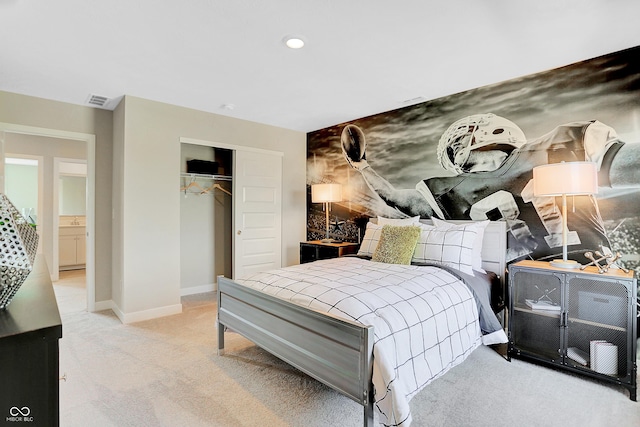 16876 Daly Dr, Noblesville, IN 46062 - bedroom featuring a closet, carpet floors, and recessed lighting