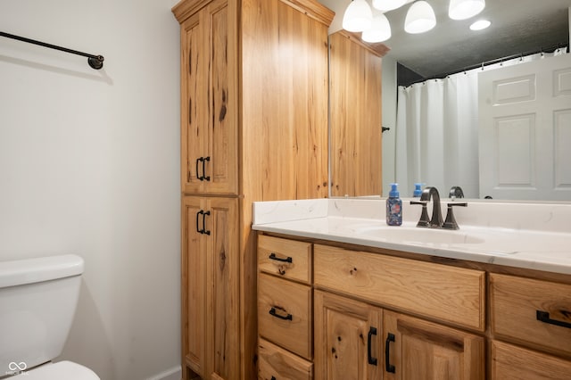 284 E Silver St, Knightstown, IN 46148 - bathroom with vanity and toilet