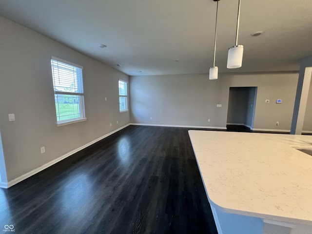 6729 Birmingham Ave, Mccordsville, IN 46055 - unfurnished living room featuring dark wood finished floors