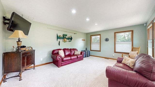 8818 Mathews Rd, Indianapolis, IN 46259 - living area featuring carpet floors and recessed lighting