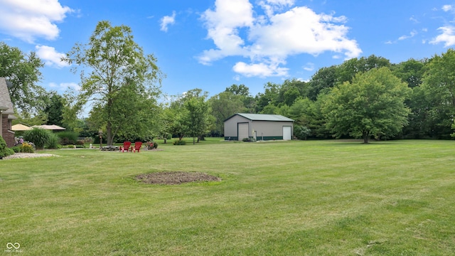 8818 Mathews Rd, Indianapolis, IN 46259 - view of grassy yard with an outdoor structure