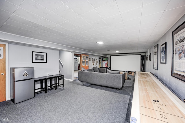 6143 Schoolwood Dr, Indianapolis, IN 46224 - view of carpeted home theater