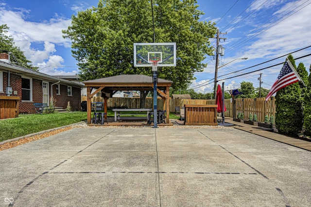 6143 Schoolwood Dr, Indianapolis, IN 46224 - view of patio / terrace with a gazebo