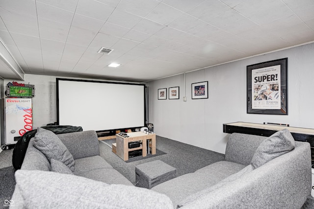 6143 Schoolwood Dr, Indianapolis, IN 46224 - cinema room with carpet floors