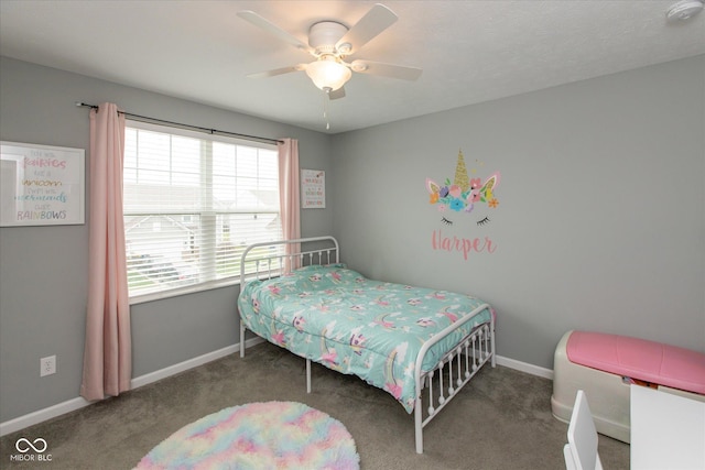10334 Deercrest Ln, Indianapolis, IN 46239 - carpeted bedroom featuring baseboards and a ceiling fan