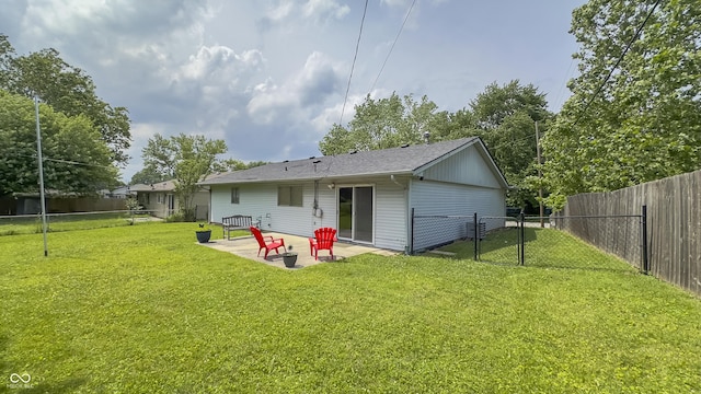 3019 E Berwyn St, Indianapolis, IN 46203 - back of house with a gate, a fenced backyard, and a patio area