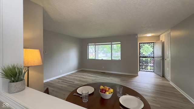 3019 E Berwyn St, Indianapolis, IN 46203 - living room featuring a textured ceiling and wood finished floors
