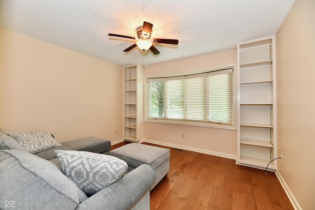 6965 Steinmeier Dr W, Indianapolis, IN 46220 - living area with ceiling fan and wood finished floors