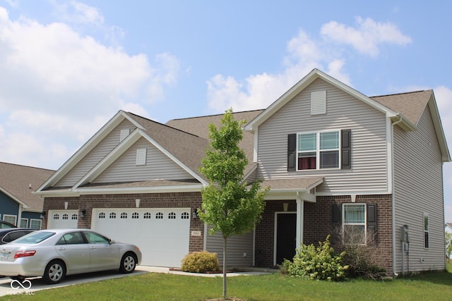 9068 Thames Dr, Avon, IN 46123 - view of front of property featuring brick siding, a garage, concrete driveway, and a shingled roof