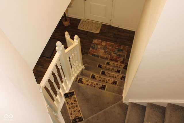 9068 Thames Dr, Avon, IN 46123 - stairway with wood finished floors