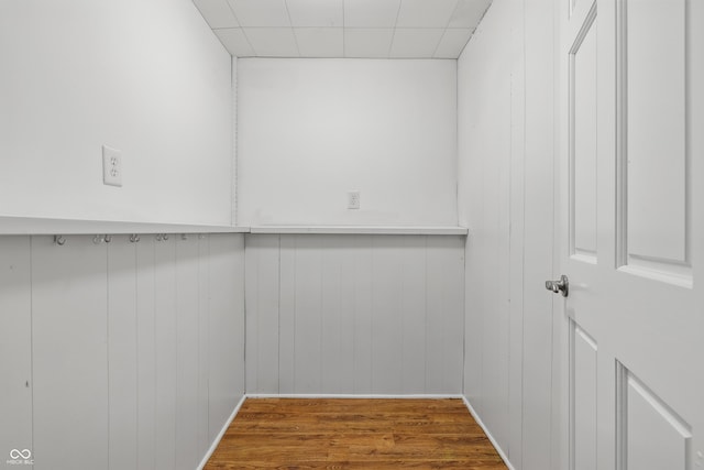 5503 Antoneli Ln, Indianapolis, IN 46237 - spacious closet featuring wood finished floors and a paneled ceiling