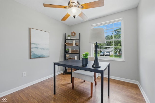 5503 Antoneli Ln, Indianapolis, IN 46237 - office space with wood finished floors and ceiling fan