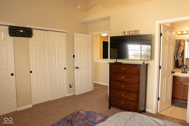 6585 Dunsdin Dr, Plainfield, IN 46168 - carpeted bedroom with connected bathroom