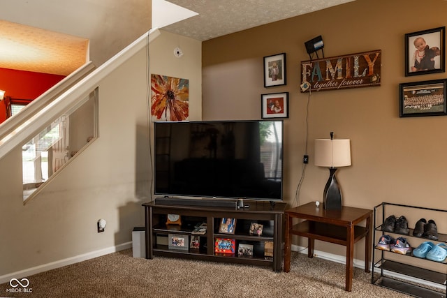 6585 Dunsdin Dr, Plainfield, IN 46168 - living room with carpet and stairs