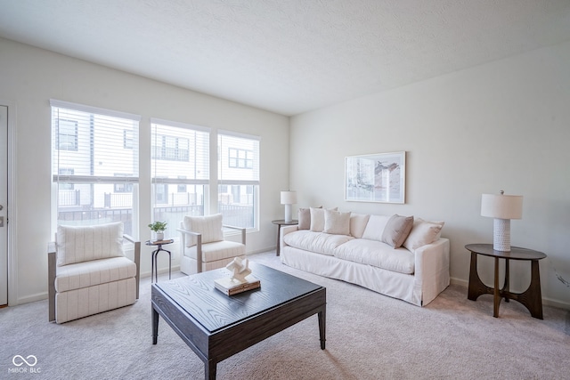 9728 Junction, Fishers, IN 46037 - living room featuring light carpet and a textured ceiling