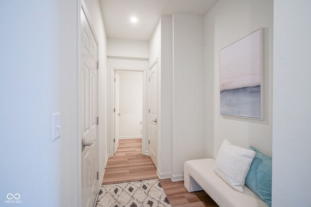 9728 Junction, Fishers, IN 46037 - hall featuring light wood finished floors and recessed lighting