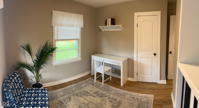 4445 Kingsley Dr, Indianapolis, IN 46205 - office area with wood finished floors and baseboards