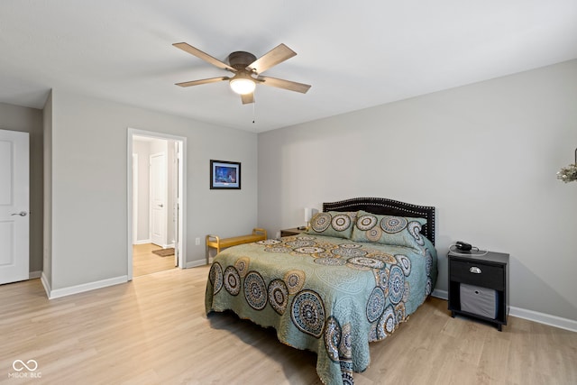 2733 Lamar Dr, Whitestown, IN 46075 - bedroom with wood finished floors and ceiling fan