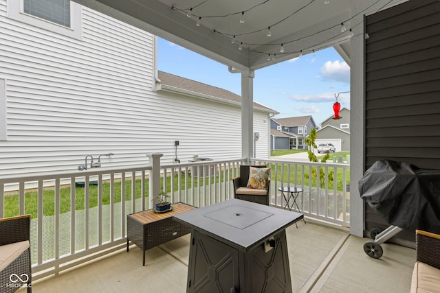 2733 Lamar Dr, Whitestown, IN 46075 - view of patio featuring grilling area and a residential view