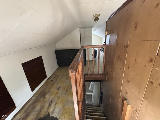 1226 Hiatt St, Indianapolis, IN 46221 - staircase with lofted ceiling