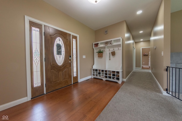 8090 N State Highway 7, Elizabethtown, IN 47232 - foyer featuring wood finished floors and recessed lighting