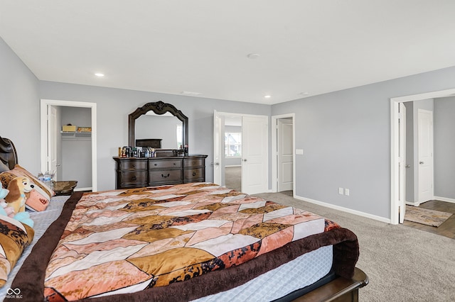 5812 Flat Hill Dr, Indianapolis, IN 46239 - carpeted bedroom with a spacious closet, a closet, and recessed lighting