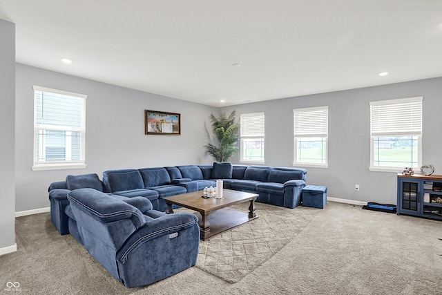 5812 Flat Hill Dr, Indianapolis, IN 46239 - living area with carpet and recessed lighting