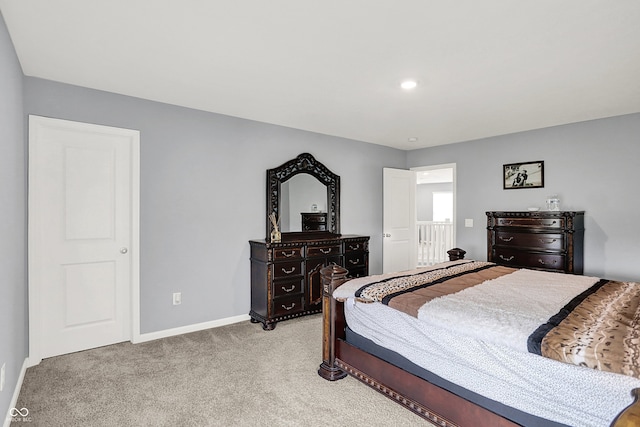 5812 Flat Hill Dr, Indianapolis, IN 46239 - bedroom featuring light carpet and baseboards