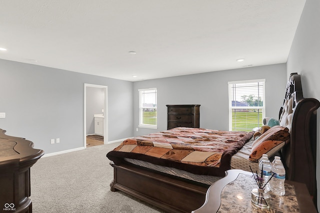 5812 Flat Hill Dr, Indianapolis, IN 46239 - bedroom with carpet, recessed lighting, and connected bathroom