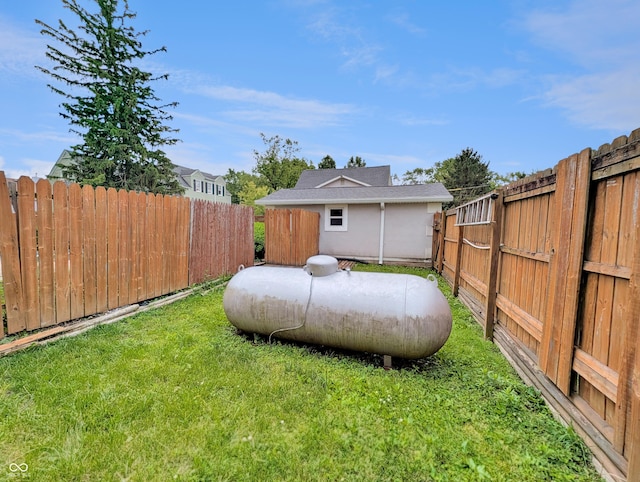 308 W Jefferson St, Kirklin, IN 46050 - fenced backyard featuring an outbuilding