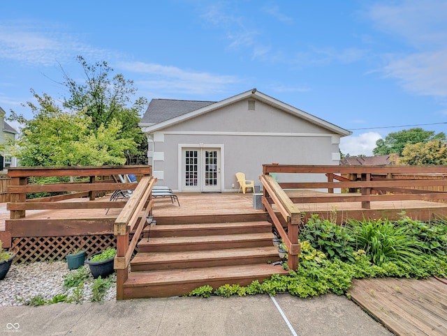 308 W Jefferson St, Kirklin, IN 46050 - wooden deck featuring french doors