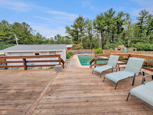 308 W Jefferson St, Kirklin, IN 46050 - deck featuring a fenced backyard