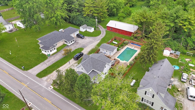 308 W Jefferson St, Kirklin, IN 46050 - drone / aerial view of a pool area