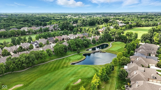 15410 Mission Hills Dr, Carmel, IN 46033 - aerial view of residential area with a nearby body of water and a golf club