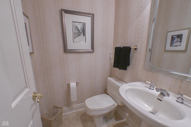 1870 Broadleaf Ct Unit 10, Greenwood, IN 46143 - half bathroom with a sink and wallpapered walls